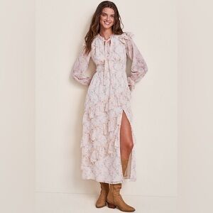NWT Francesca Maddie Ruffle Floral Maxi Dress